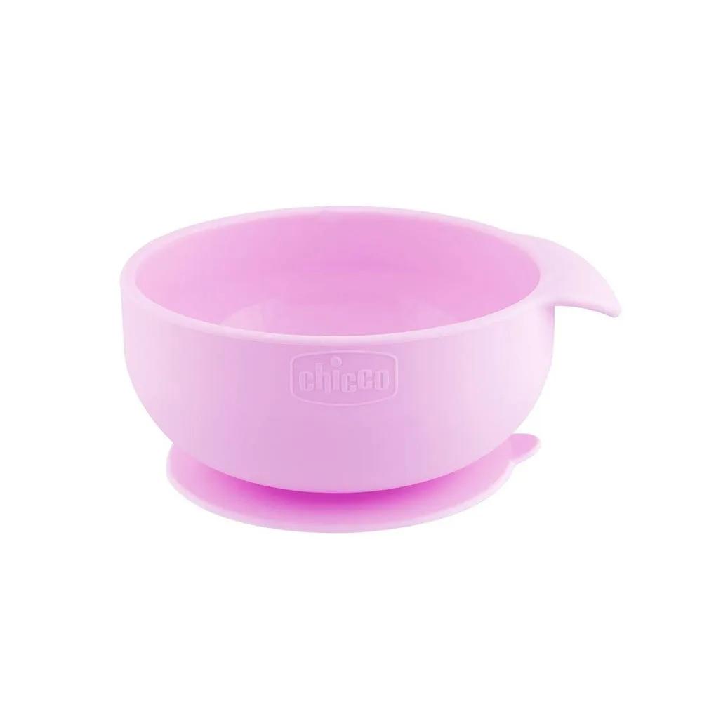 Chicco Ciotola Con Ventosa Silicone Rosa 1 Pezzo