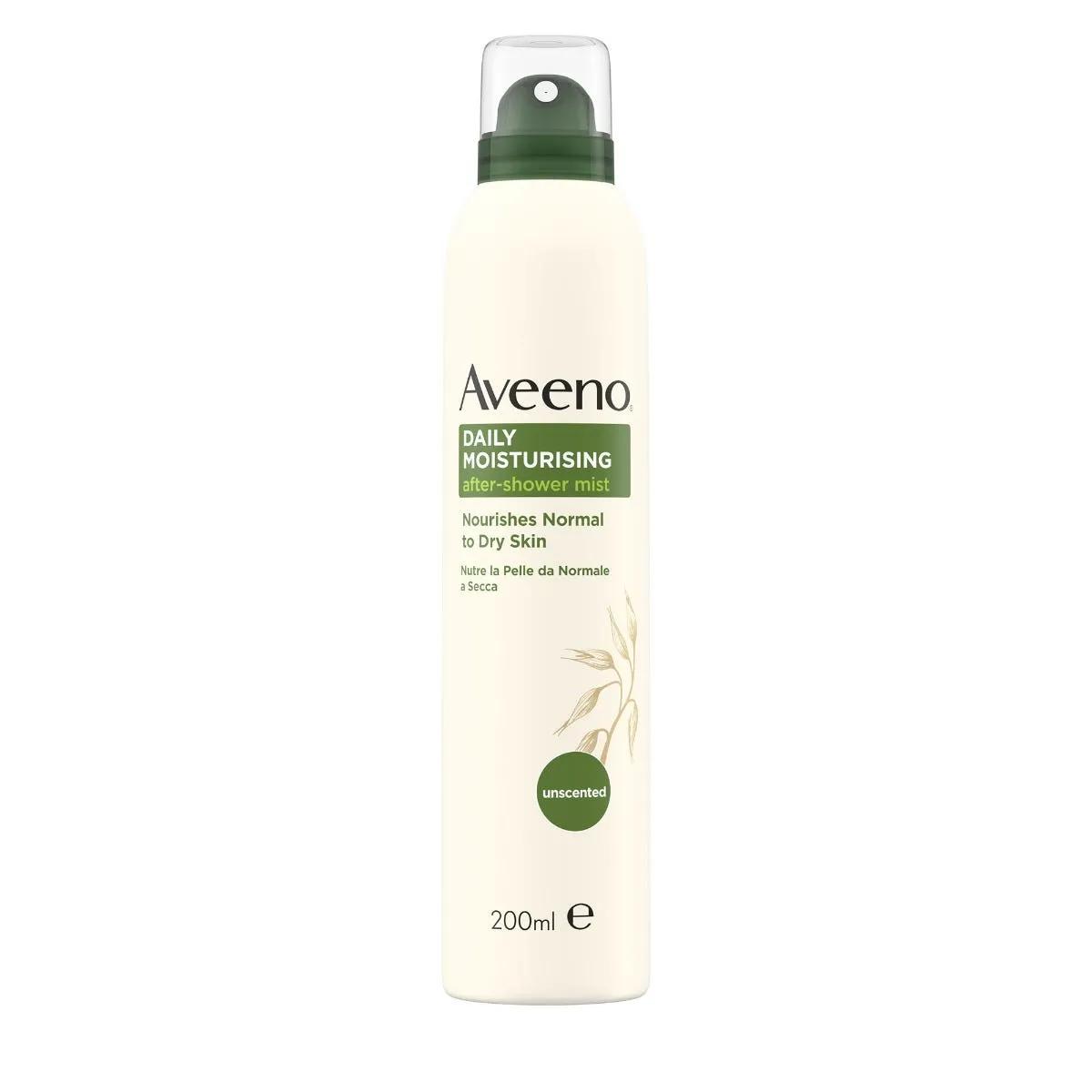 Aveeno Spray Idratante Corpo Dopo Doccia Protegge e Nutre la Pelle Secca Ad Assorbimento Rapido 200 ml