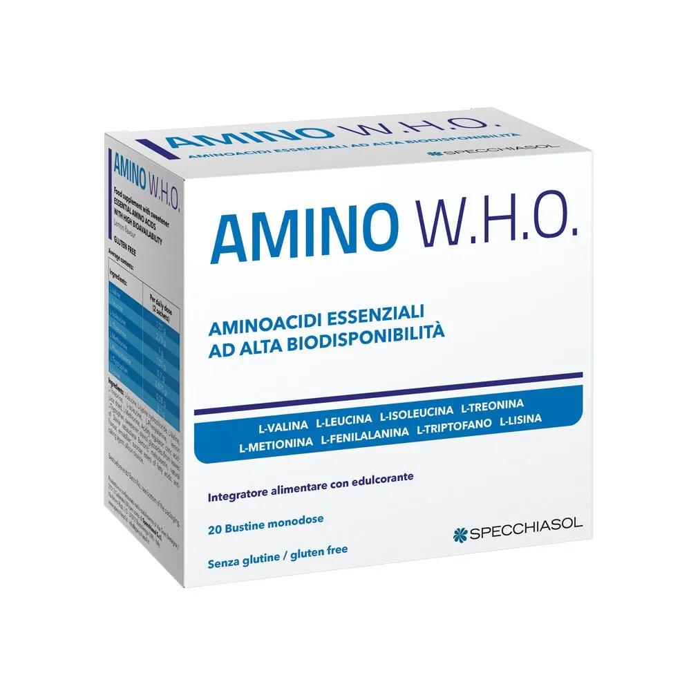 Specchiasol Amino WHO Integratore di Aminoacidi Essenziali 20 Bustine