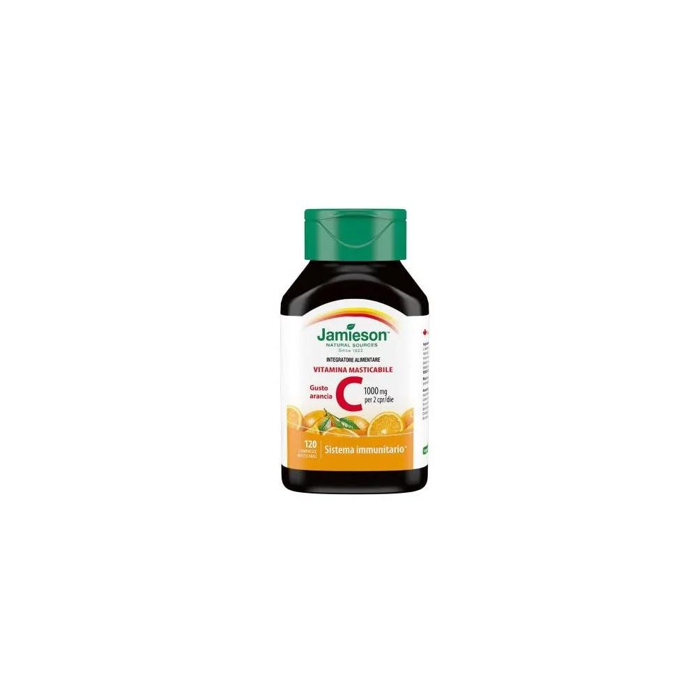 Jamieson Vitamina C 1000 Integratore Arancia 120 Compresse Masticabili