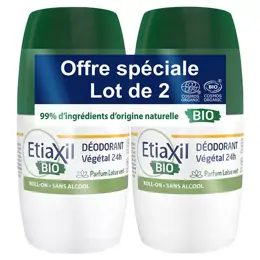 Etiaxil Déodorant Végétal 24H Roll-On Bio Lot de 2 x 50ml