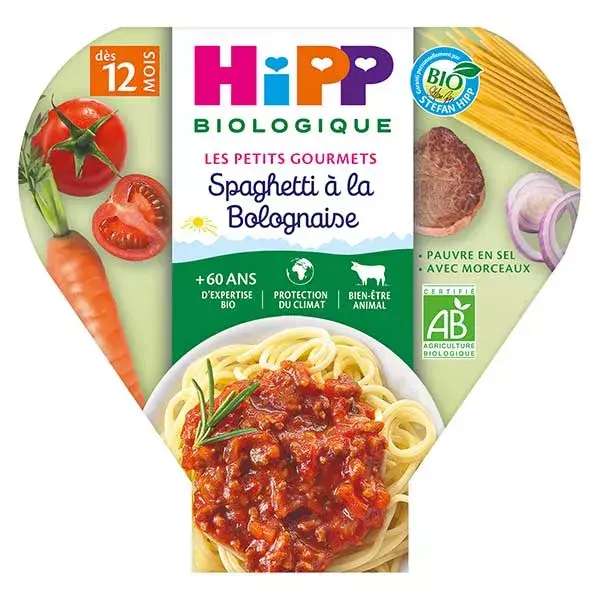 Hipp Les Petits Gourmets Bio Spaghetti a la Boloñesa +12m 230g