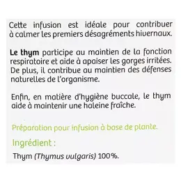 Vitavea - BioNutrisanté - Infusion Thym - Voies Respiratoires - 20 sachets