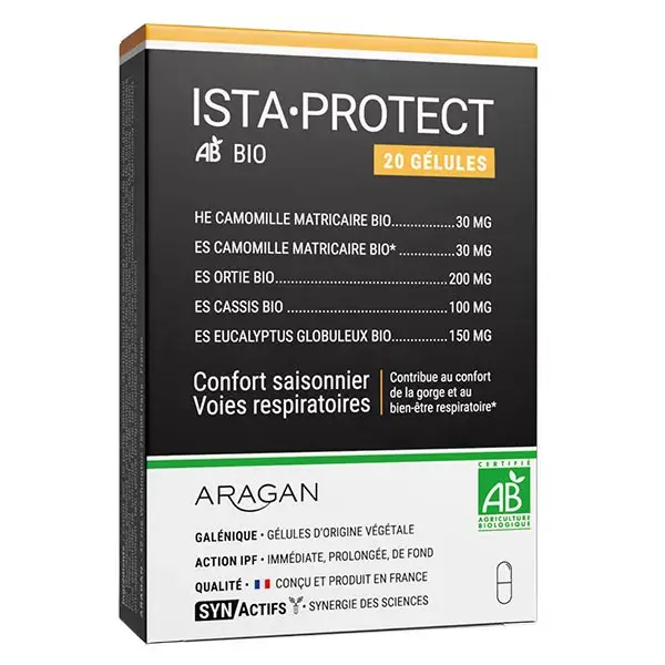 Aragan - Synactifs - IstaProtect® BIO - Respiration - Camomille - 20 gélules