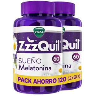 ZzzQuil Sleep Melatonin 1mg Sleep Forest Fruits 2x60 Gummies