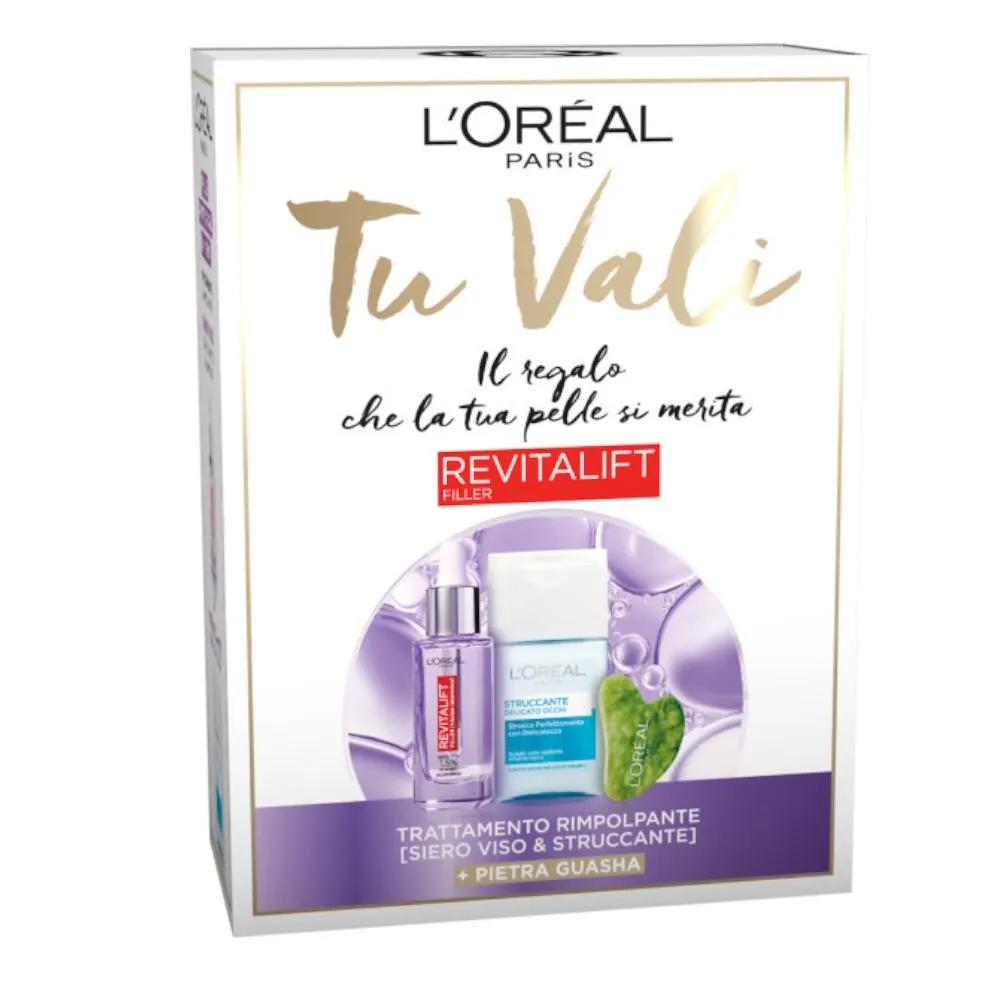 L'oreal Paris Revitalift Trattamento Rimpolpante  Siero Viso + Struccante + Pietra Guasha