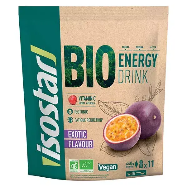 Isostar Bio Energy Boisson Énergétique Fruits Exotiques 440g