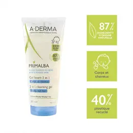 A-Derma Primalba Gel Lavant Douceur Bébé 2 en1 Corps et Cheveux 200ml