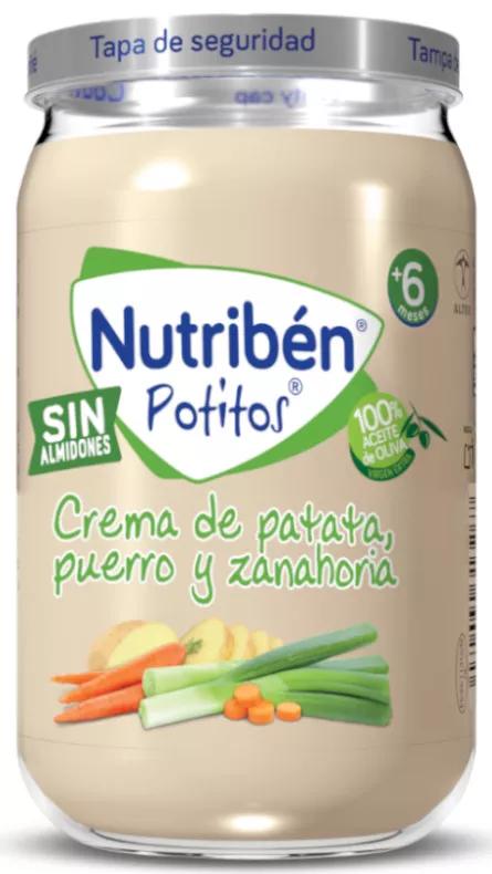 Nutribén Potito Crema Patatas, Puerro y Zanahoria +6m 235 gr