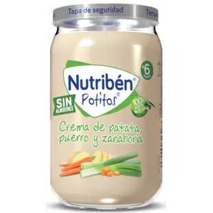 Nutribén Potito Crema Patatas, Puerro y Zanahoria +6m 235 gr