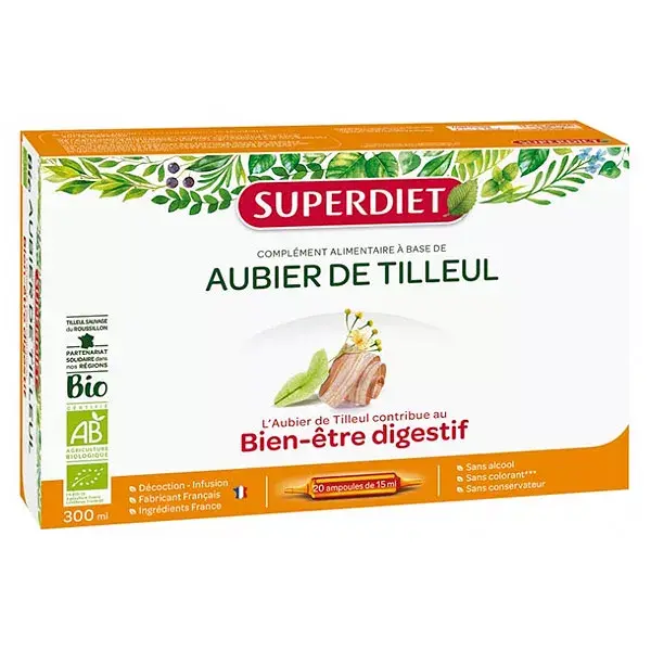 Superdiet Aubier de Tilleul Bio 20 ampoules