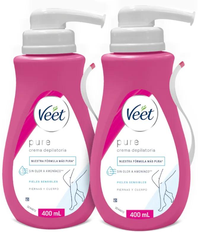 Veet Body Depilatory Cream Women Sensitive Skin 2x400 ml