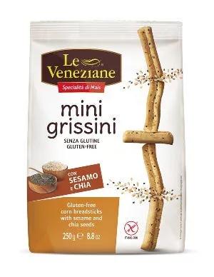 Le Veneziane Mini Grissini Con Sesamo E Chia Senza Glutine 250 g