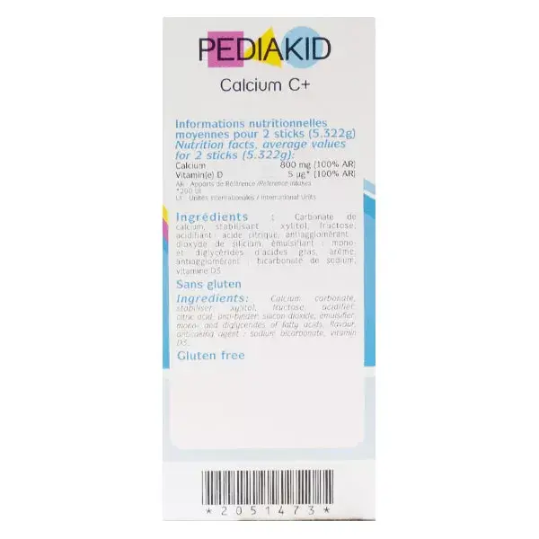 Pediakid Calcium+ Etui de 14 sticks