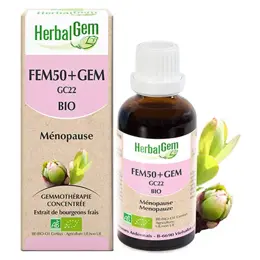 Herbalgem Complexe de Gemmothérapie Fem50+Gem Ménopause Bio 30ml