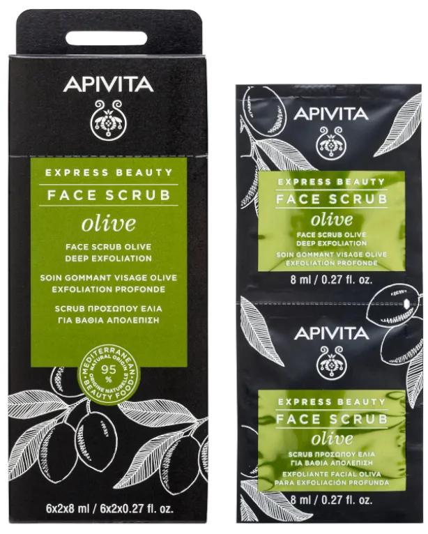 Apivita Express Beauty Intensive Peeling-Creme mit Olive 2x8ml