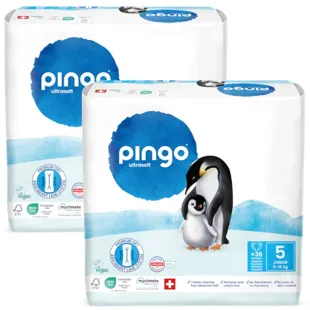 Pingo Eco-Friendly Junior Diapers Size 5 (11-16kg) 2x36 units