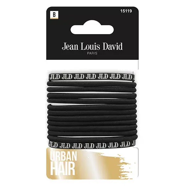 Jean Louis David Hair Élastique Noir et Motif 13 unités