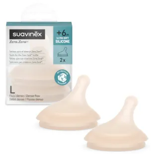 Suavinex Zero Zero Anti-Colic Silicone Teat Dense Flow Light +6m 2 units