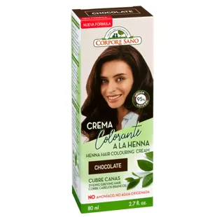 Henna hair coloring cream chocolate Cubrecanas Corpore healthy 80 ml