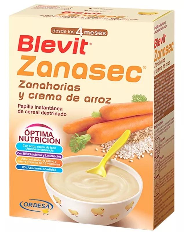 Blevit Zanasec Zanahorias y Crema de Arroz +4m 300 Gr
