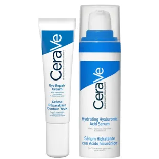 CeraVe Contorno de Ojos 14 ml + Serum Hidratante con Acido Hialuronico 30 ml