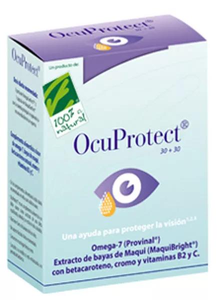 100% Natural OcuProtect 30 Pérolas+30 Cápsulas Vegetais