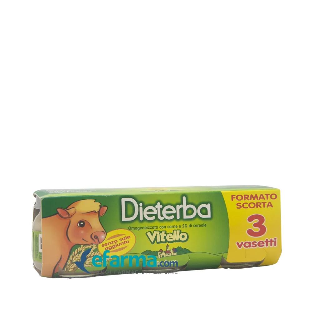 Dieterba Omogenizzato Vitello 3 Vasetti da 80 g