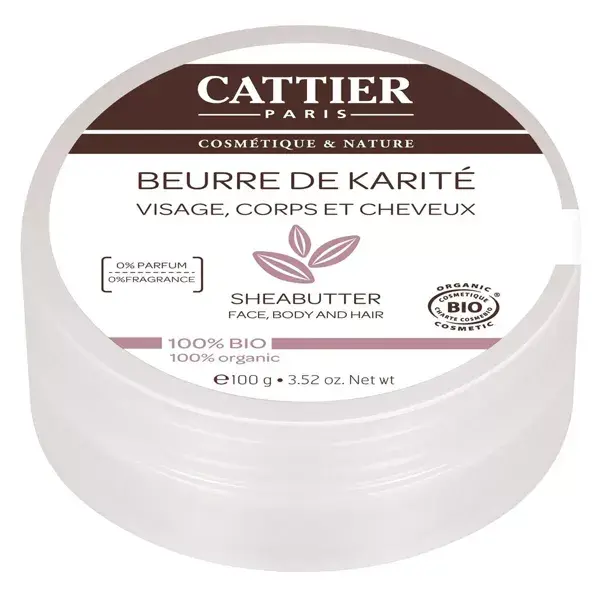 Cattier Beurre de Karité 100% Bio 100g