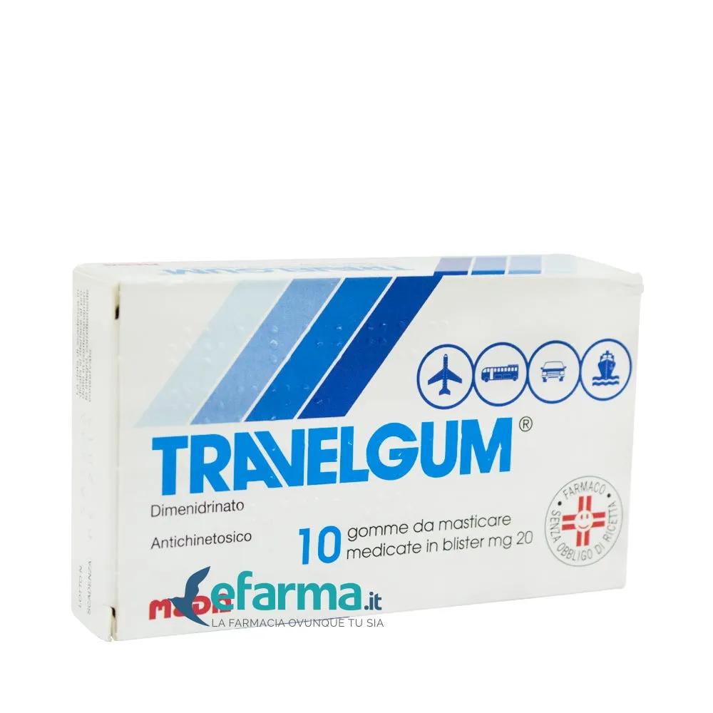 Travelgum 20 mg Dimenidrinato Antichinetosico 10 Gomme Masticabili