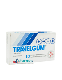 Travelgum 20 mg Dimenidrinato Antichinetosico 10 Gomme Masticabili