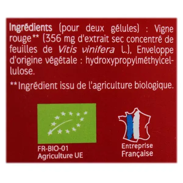 Naturactive Vigne Rouge Bio 60 gélules végétales