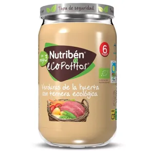 Nutribén Eco Verduras Huerta Ternera Ecológica 235 gr