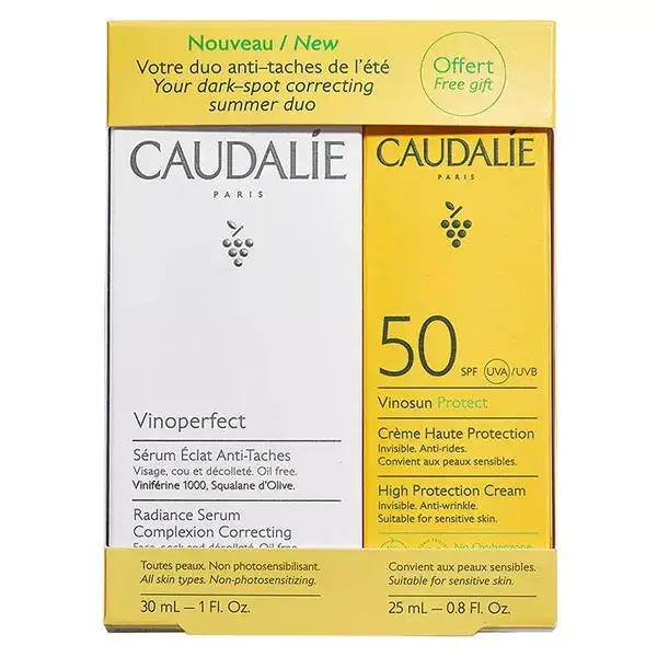 Caudalie Anti-Dark Spot Radiance Serum 30ml + Free SPF50 Protection Cream 25ml