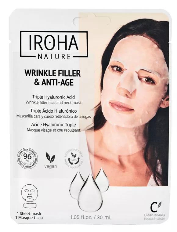 Iroha Nature Máscara anti-rugas 30ml para rosto e pescoço