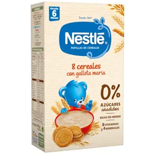 Nestlé Papilla 8 Cereales con Galleta María +6m 475 gr
