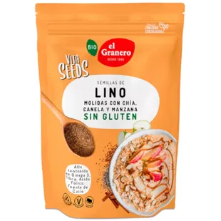 El Granero Integral Vitaseeds Semillas de Lino,Chía, Manzana y Canela BIO 200 gr