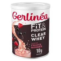 Gerlinéa Fit & Protein Clear Whey Fruits Rouges Boisson Protéinée 10G De Protéines Boite 18 Boissons