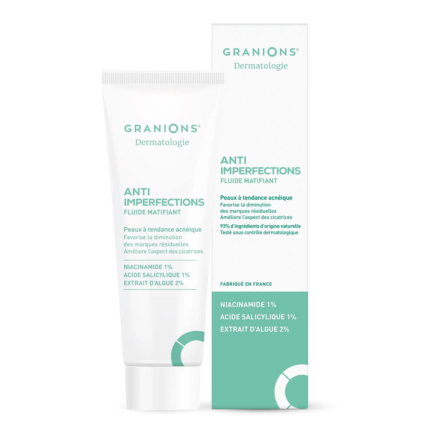 GRANIONS Crema Facial Hidratante Matificante - Crema Facial Imperfecciones - 40 ml