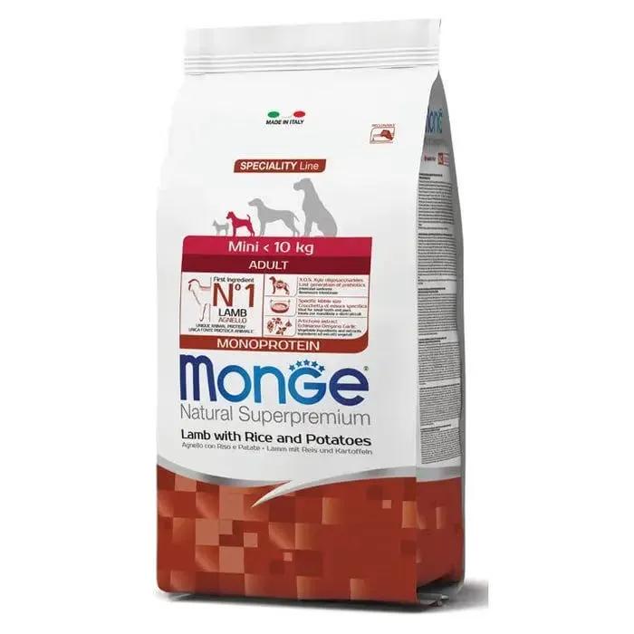 Monge Mini Puppy E Junior Agnello Riso E Patate Cibo Secco Per Cani Cuccioli Taglia Piccola Sacco 2,5 Kg