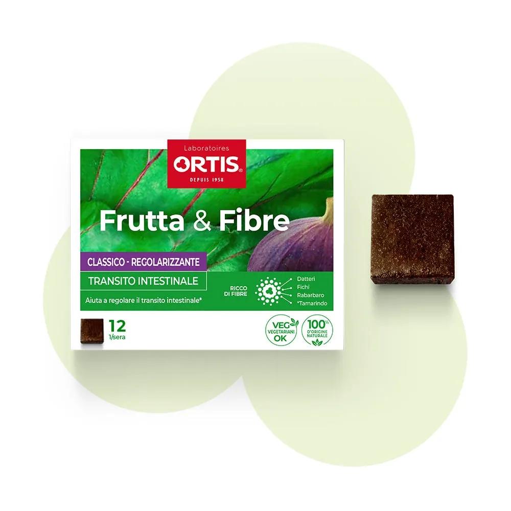 Frutta e Fibre Classico Integratore per il Transito Intestinale Pigro Frequente 24 Cubetti