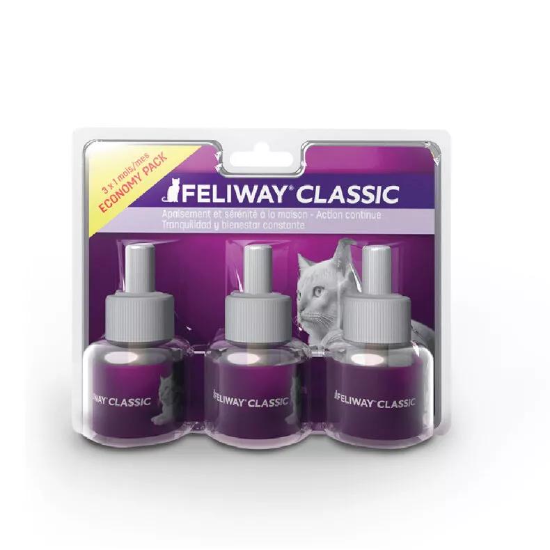 Feliway Classic Pack Ahorro 3 Recambios 90 Días Tranquilidad y Bienestar