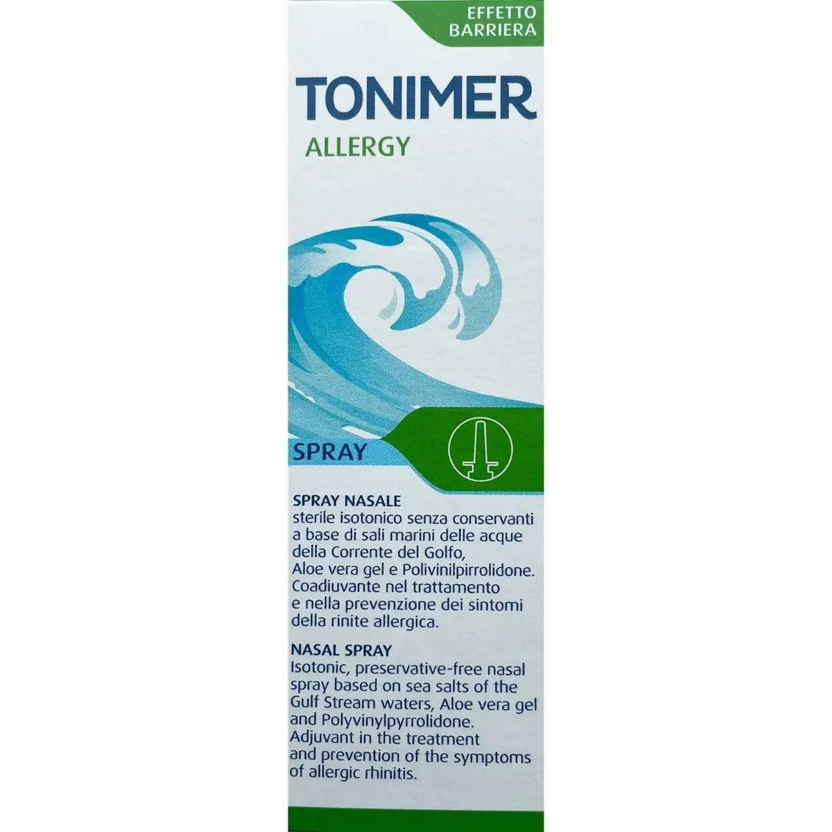 Tonimer Allergy Spray Effetto Barriera Contro i Sintomi della Rinite Allergica 20 ml