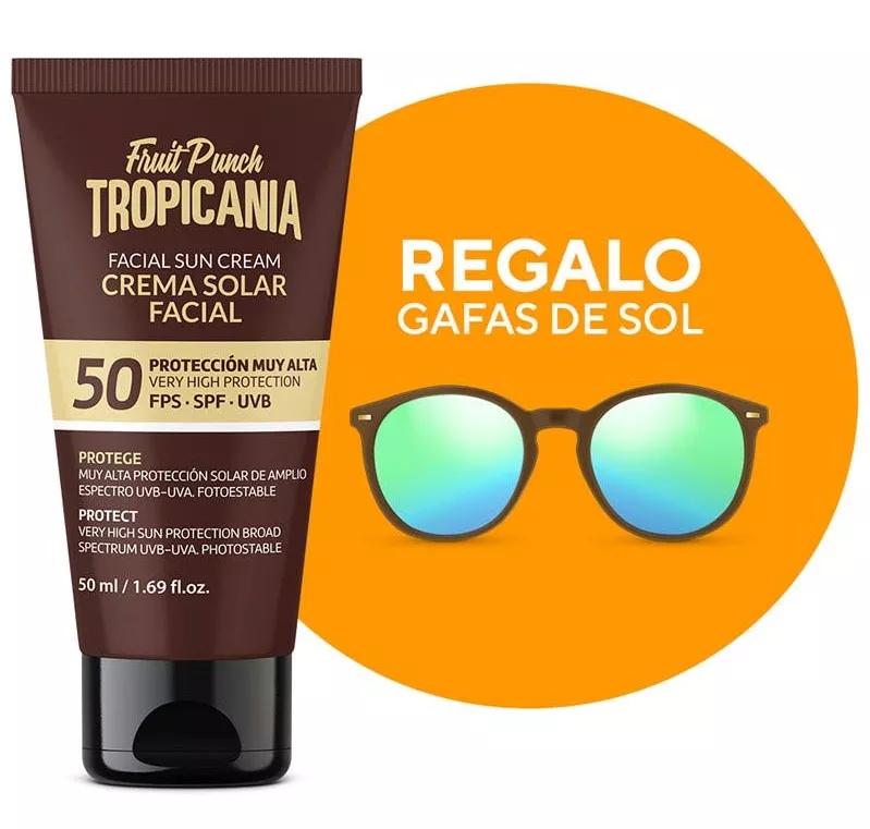 Tropicania Protector Solar Facial SPF50 50 ml con Gafas de Sol Tropicania de REGALO 