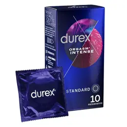 Durex Préservatifs Orgasm' Intense - 10 Préservatifs Stimulants et Texturés