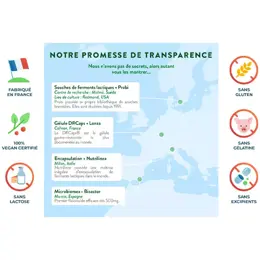 Nutri&Co Probio Pré et Probiotiques pour Flore Intestinale 10 gélules