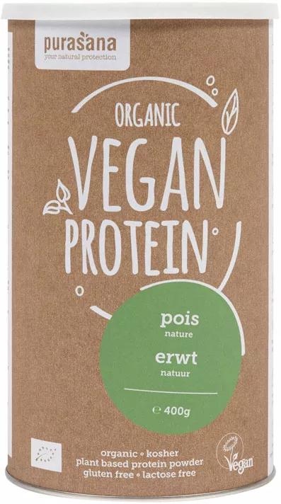 Purasana Vegan Proteína de Guisante en Polvo Natural Bio 400 gr