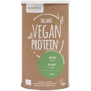 Purasana Vegan Pea Protein Powder Natural Bio 400 gr