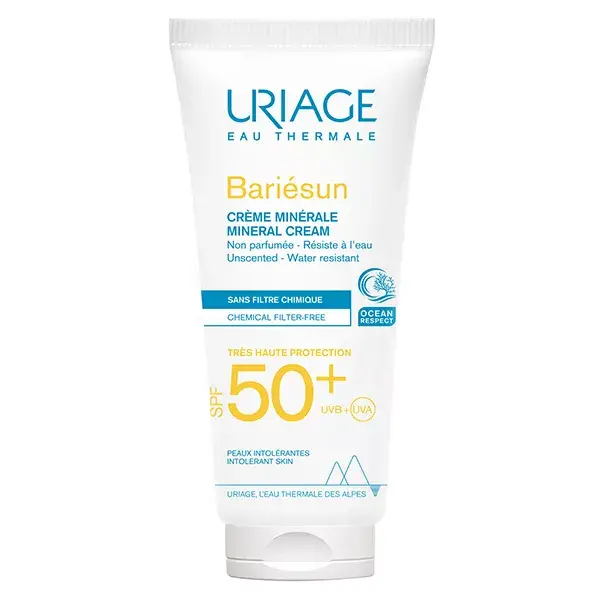 Uriage Bariésun Crème Solaire Minérale SPF50+ Sans Parfum 100ml