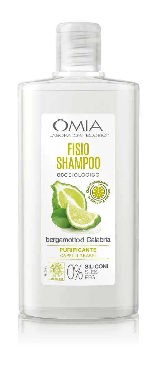 Omia Fisio Shampoo Bio Purificante Capelli Grassi Bergamotto Di Calabria 200 ml